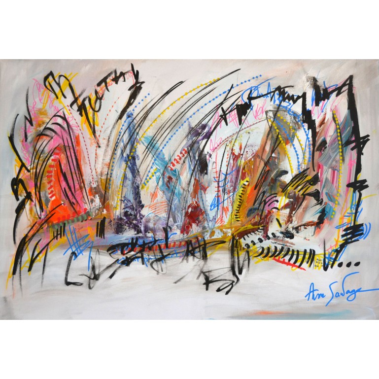 Plus vrai - tableau multicolore