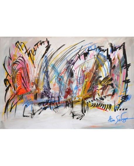 Plus vrai - tableau multicolore