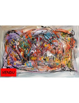peinture contemporaine moderne multicolore
