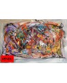 peinture contemporaine moderne multicolore