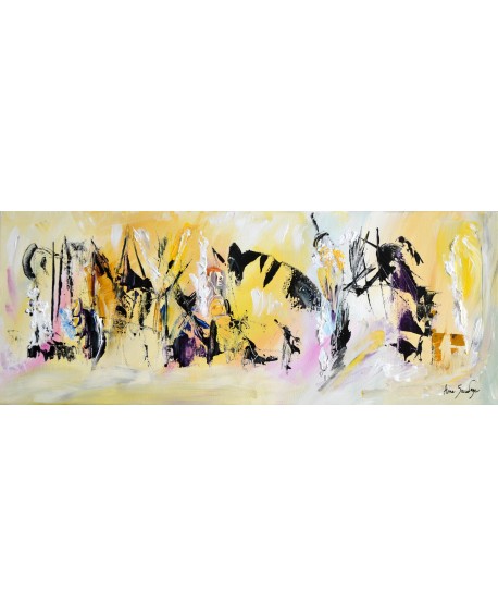 tableau abstrait panoramique