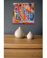 tableau contemporain multicolore