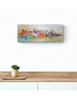 peinture abstraite panoramique colorée