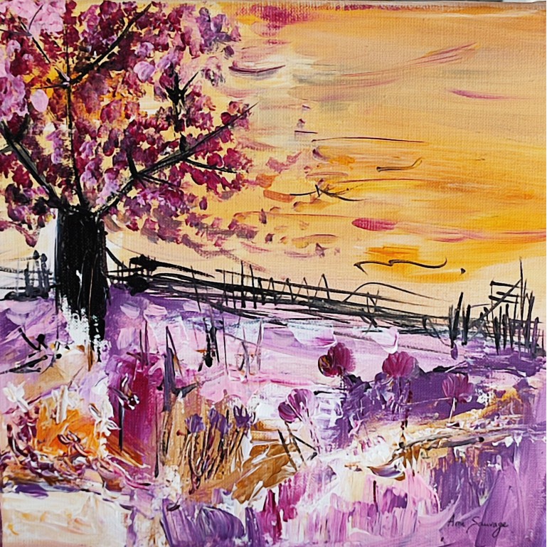 peinture abstraite arbre