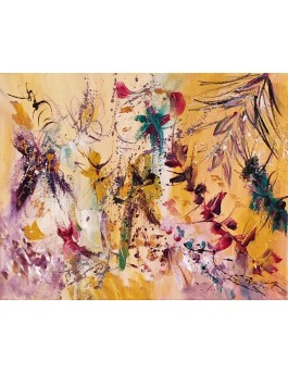 peinture abstraite florale