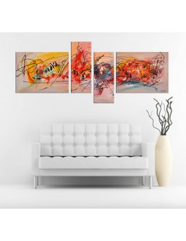 Tableau quadriptyque Les changements de la vie