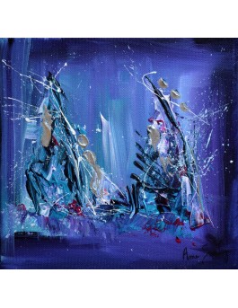 L'âme dort - tableau abstrait violet
