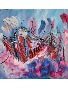 Ébullition - tableau abstrait coloré