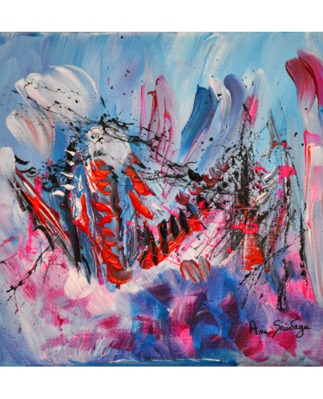 Ébullition - tableau abstrait coloré