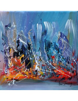 Etincelles - Tableau abstrait coloré