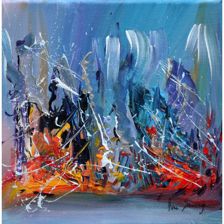 Etincelles - Tableau abstrait coloré