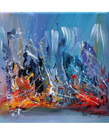 Etincelles - Tableau abstrait coloré