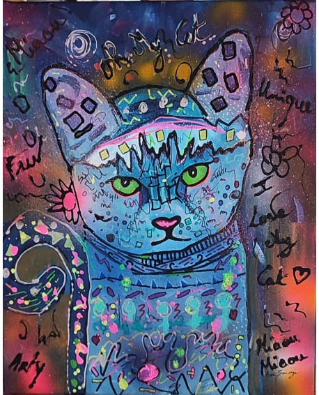 peinture chat moderne