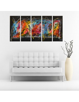 tableau en 5 parties flashy