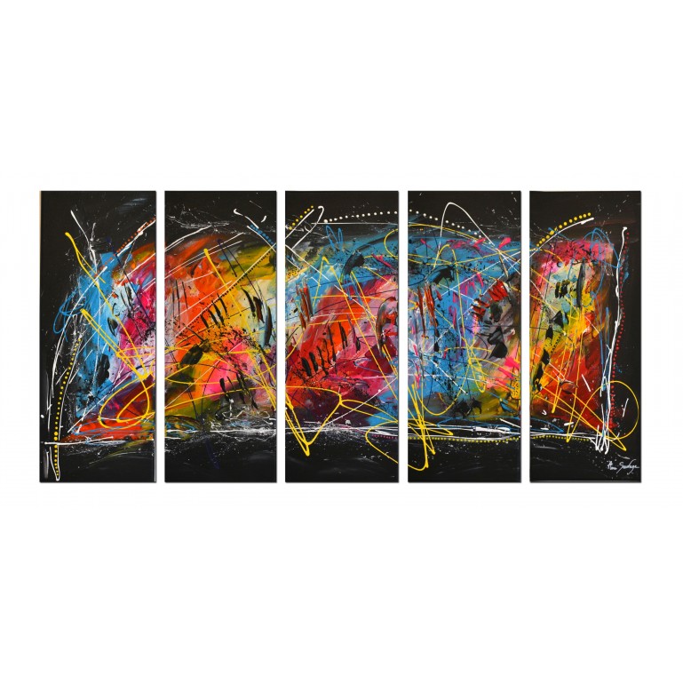 tableau en 5 parties flashy