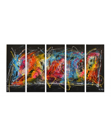 tableau en 5 parties flashy