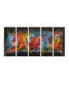 tableau en 5 parties flashy