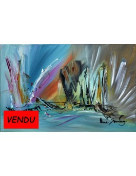 tableau marine contemporain Du coté de la baie