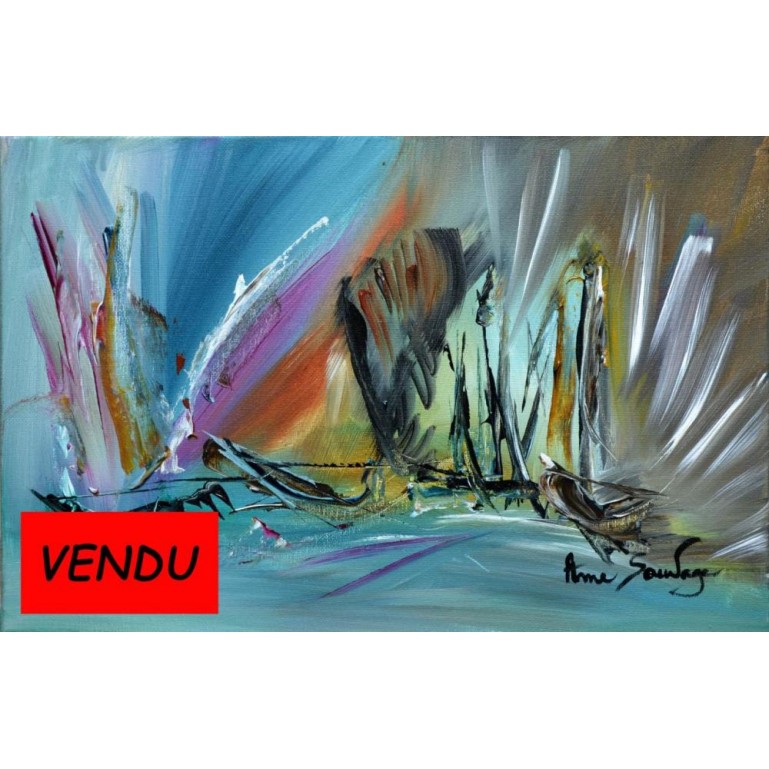 tableau marine contemporain Du coté de la baie
