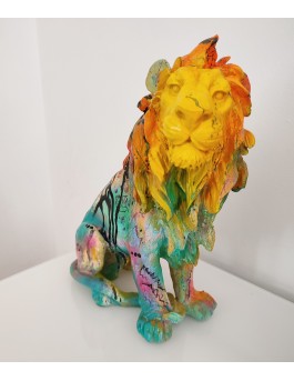sculpture lion pop art - statue lion