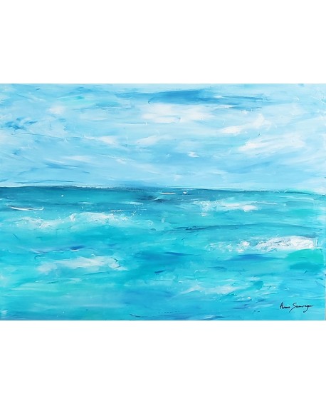 peinture bord de mer abstrait