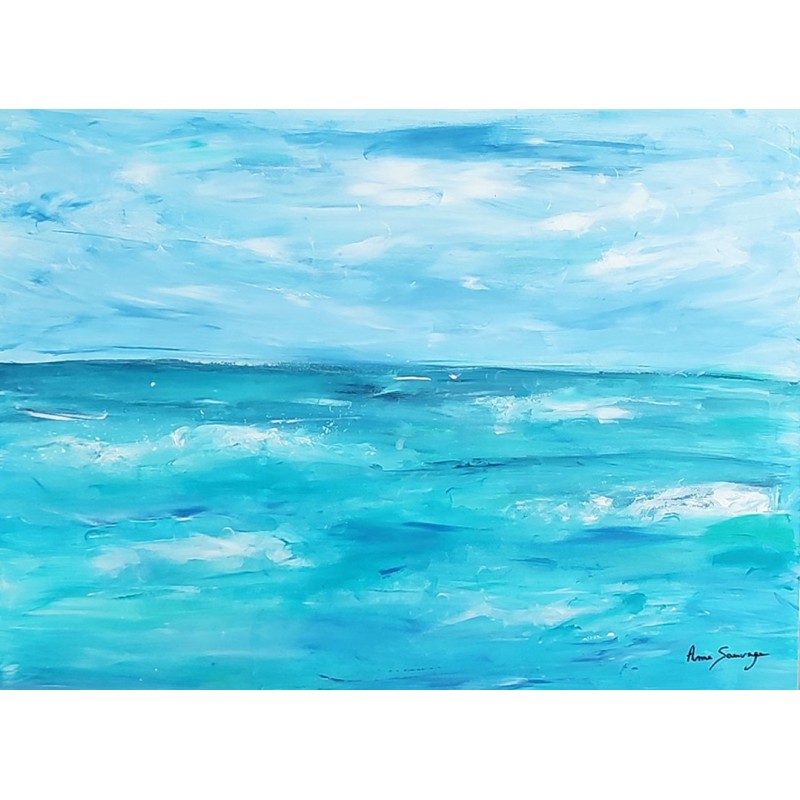 peinture bord de mer abstrait