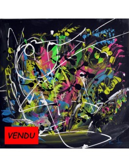 tableau design abstrait Couleurs phosphorescentes