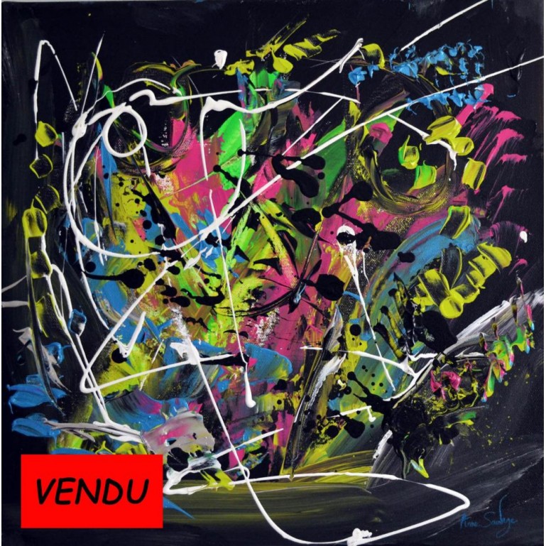 tableau design abstrait Couleurs phosphorescentes