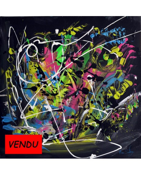 tableau design abstrait Couleurs phosphorescentes