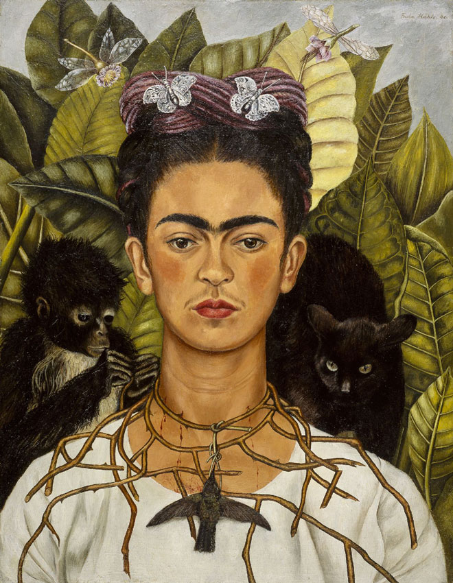 Autoportrait au collier d'épines et colibri de Frida Khalo