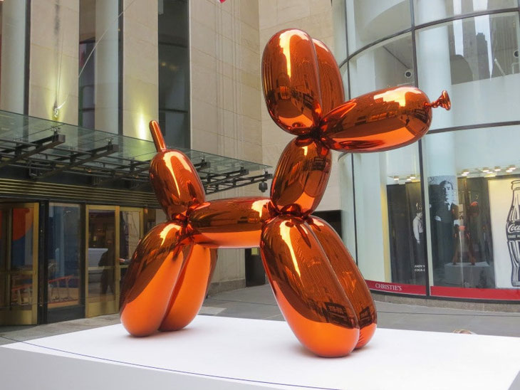 sculpture chien ballon de jeff koons