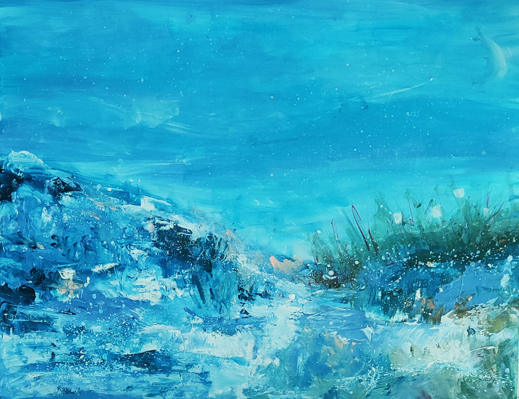 tableau-abstrait-bleu-paysage-hiver