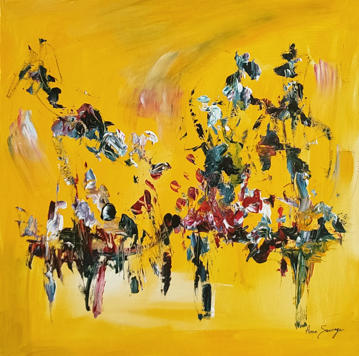tableau-abstrait-jaune-moderne