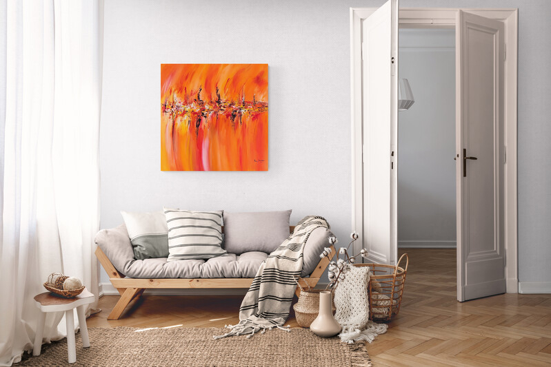 tableau-abstrait-orange