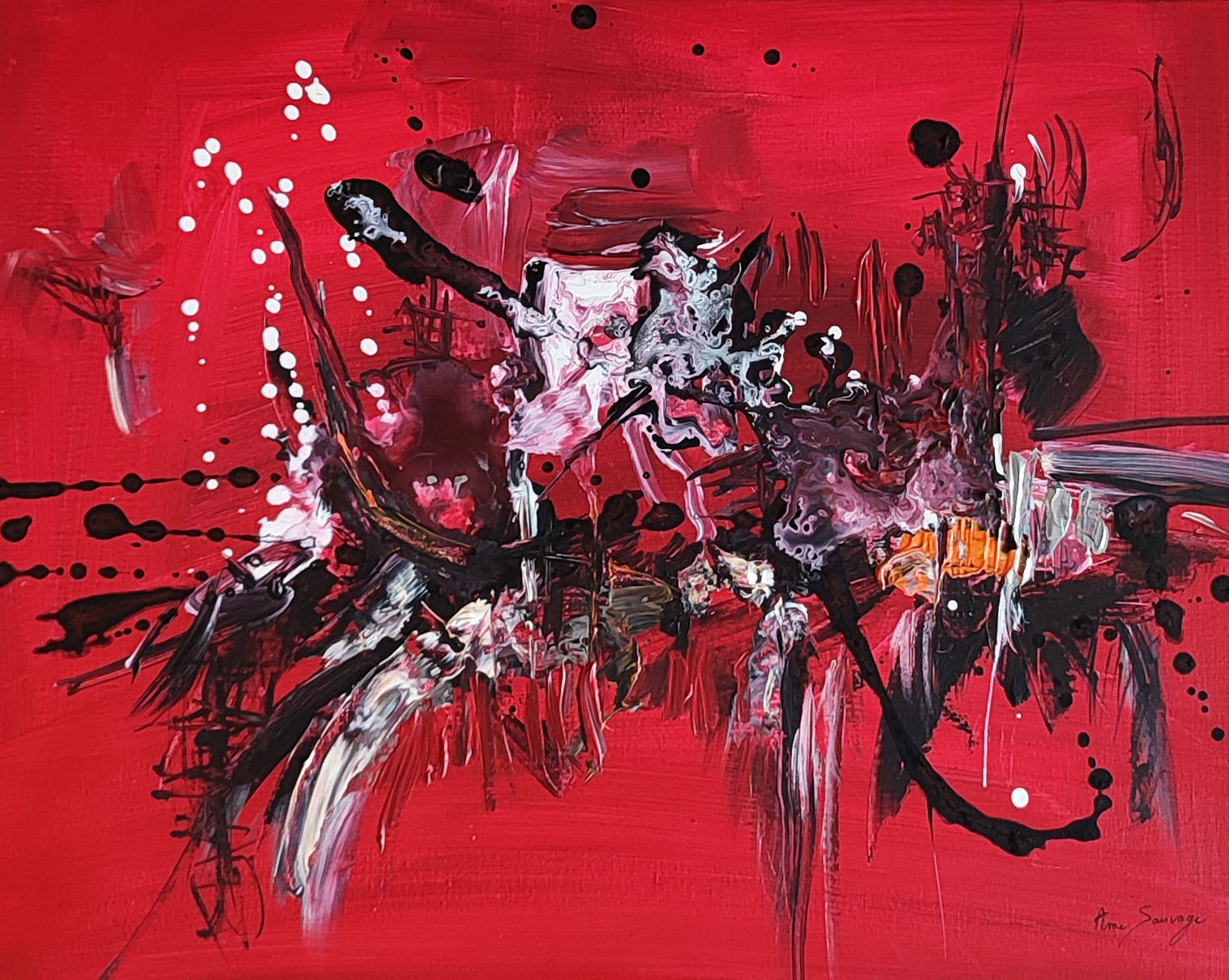 Pourquoi accrocher un tableau abstrait rouge dans son intérieur | Âme ...