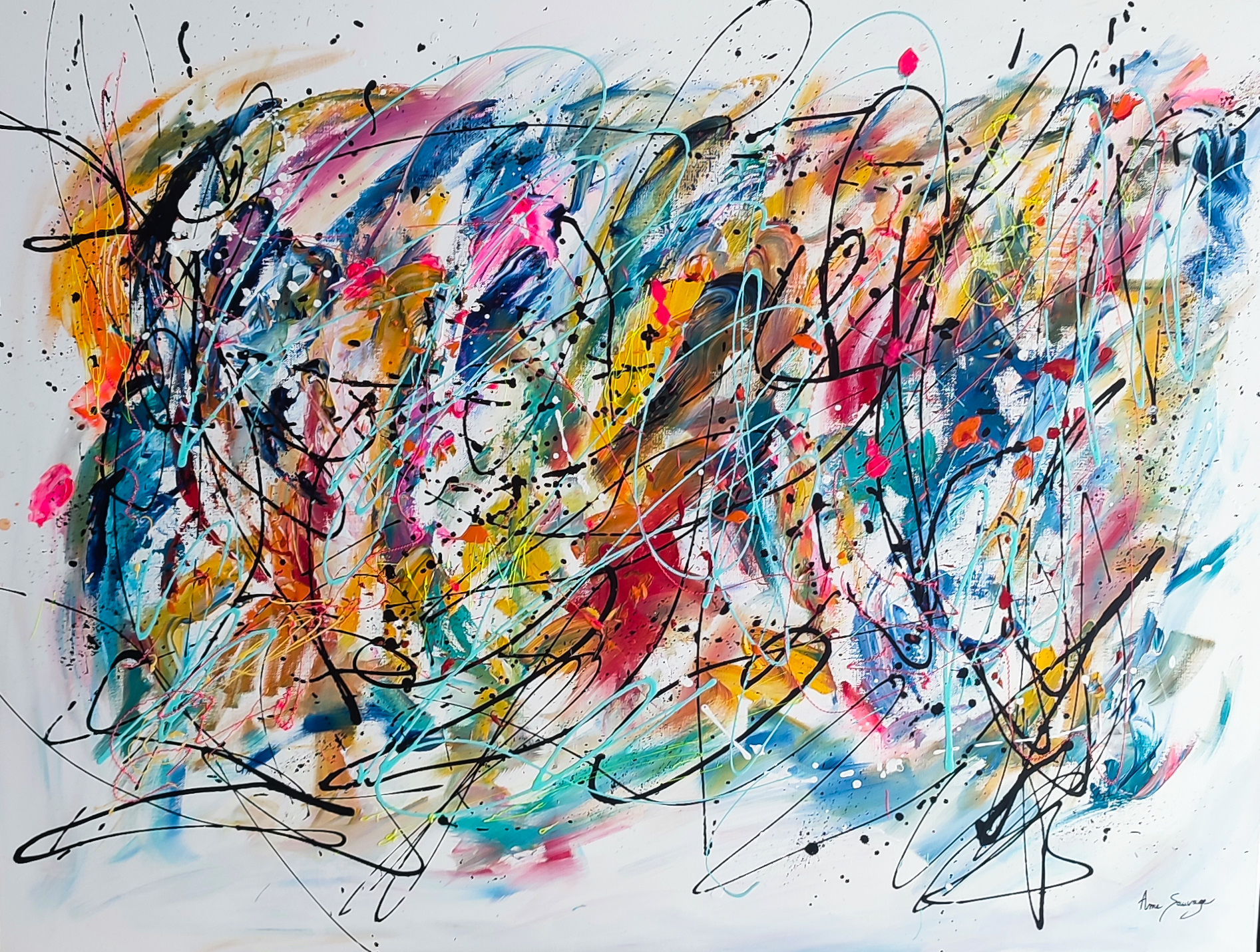 Tableau D'art Abstrait Sur Toile - Sans Cadre - Diverses Tailles (jusqu'à 70x140 Cm) - Pour Salon, Chambre, Bureau, Décoration Murale Moderne