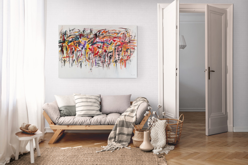 artiste peintre Âme Sauvage création tableau moderne abstrait