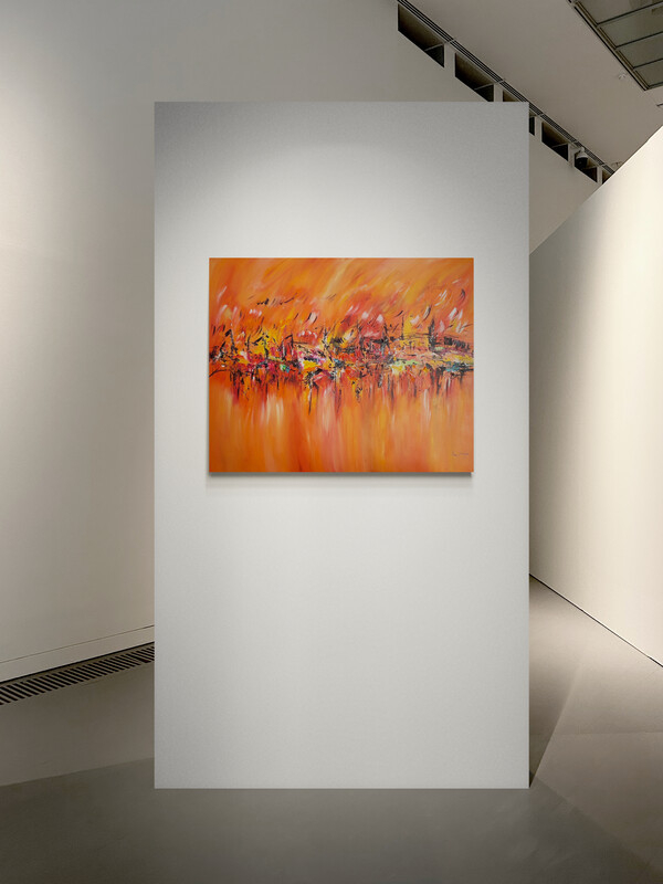 tableau-orange-abstrait-grand-format