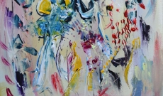 Peinture abstraite florale un festin pour les yeux