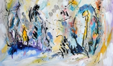 Vibrations - Tableau abstrait coloré