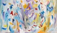 Le printemps des papillons : peinture abstraite contemporaine