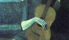 Analyse du vieux guitariste aveugle de l'artiste peintre Picasso