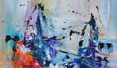 Un tableau abstrait carré pour votre intérieur