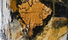 En pleine vitesse, tableau doré et noir
