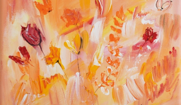 Tableaux abstraits sur le thème du  printemps
