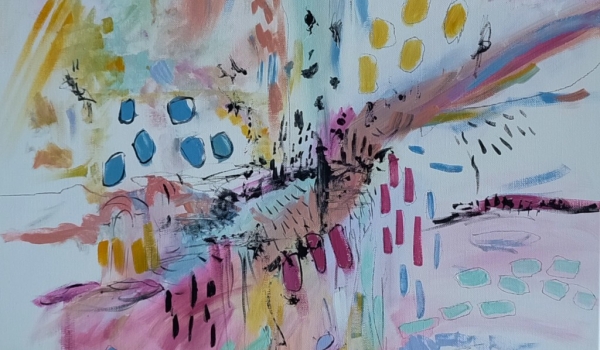Une nouvelle exploration de la couleur : autour d’un tableau abstrait contemporain vertical coloré